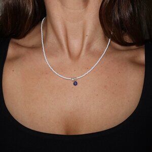🪩Delicate White Beaded Necklace